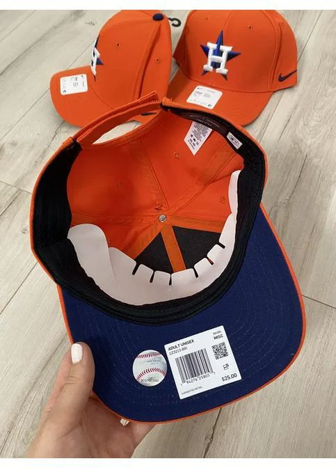 Кепки мужские новые оригинальные бейсболки самого оранжевого цвета. Nike Houston Astros (364989002)