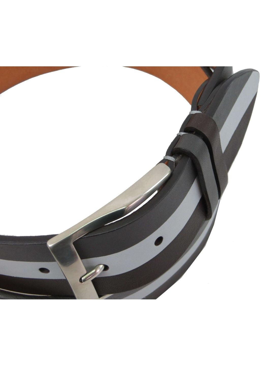 Женский кожаный ремень, Италия, коричневый с серым Farnese (362497628)