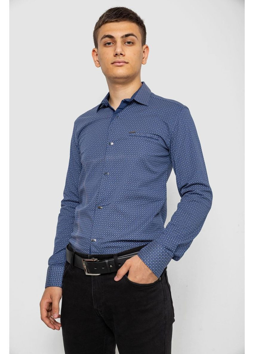 Синяя повседневный рубашка Ager