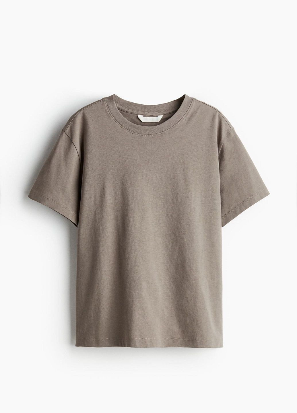 Серо-бежевая летняя футболка H&M