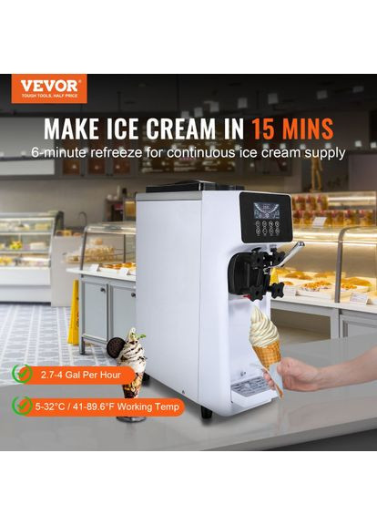 Коммерческая мороженница BQL-9200STA, производительность 10 л/ч, 900 Вт, один вкус. Vevor (351505680)