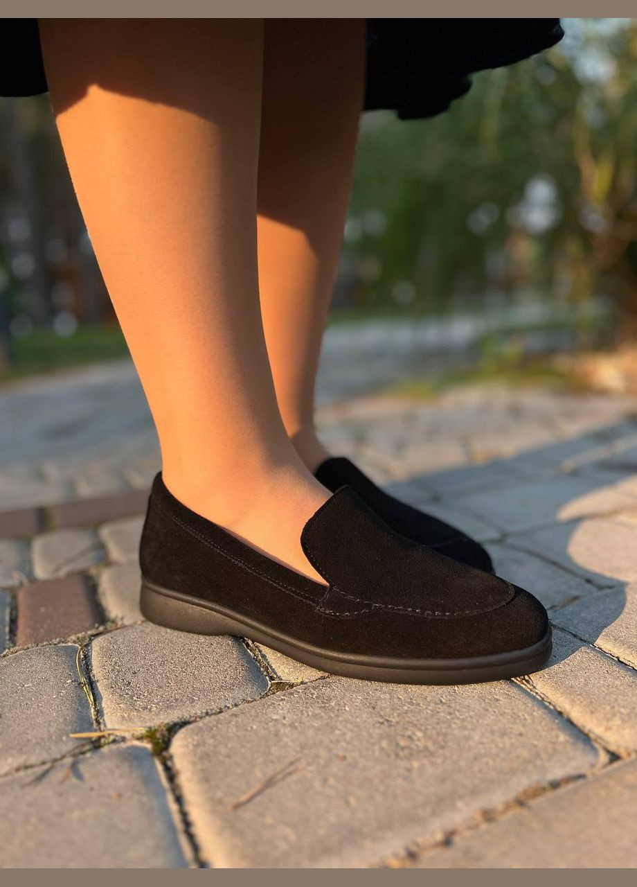 No Brand Женские лоферы натуральная замша (1762) лоферы черный з натуральная замша, — демисезон (313293427)