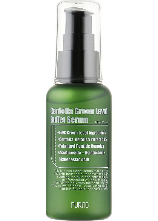 Сыворотка с экстрактом центели Centella Green Level Buffet Serum 60ml (825459-69490) PURITO (368619429)