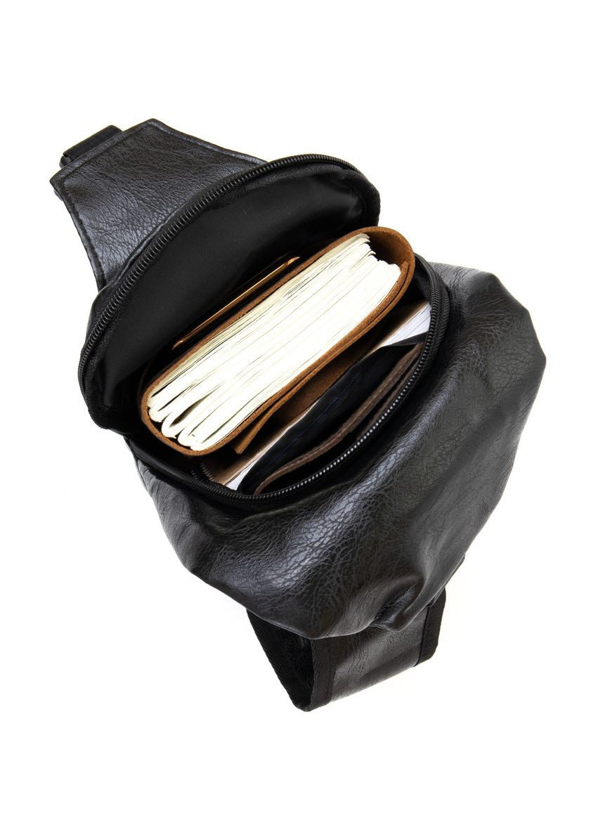 Сумка крос боді смарт зі шкірозамінника 20571 Чорна Vintage (329146653)