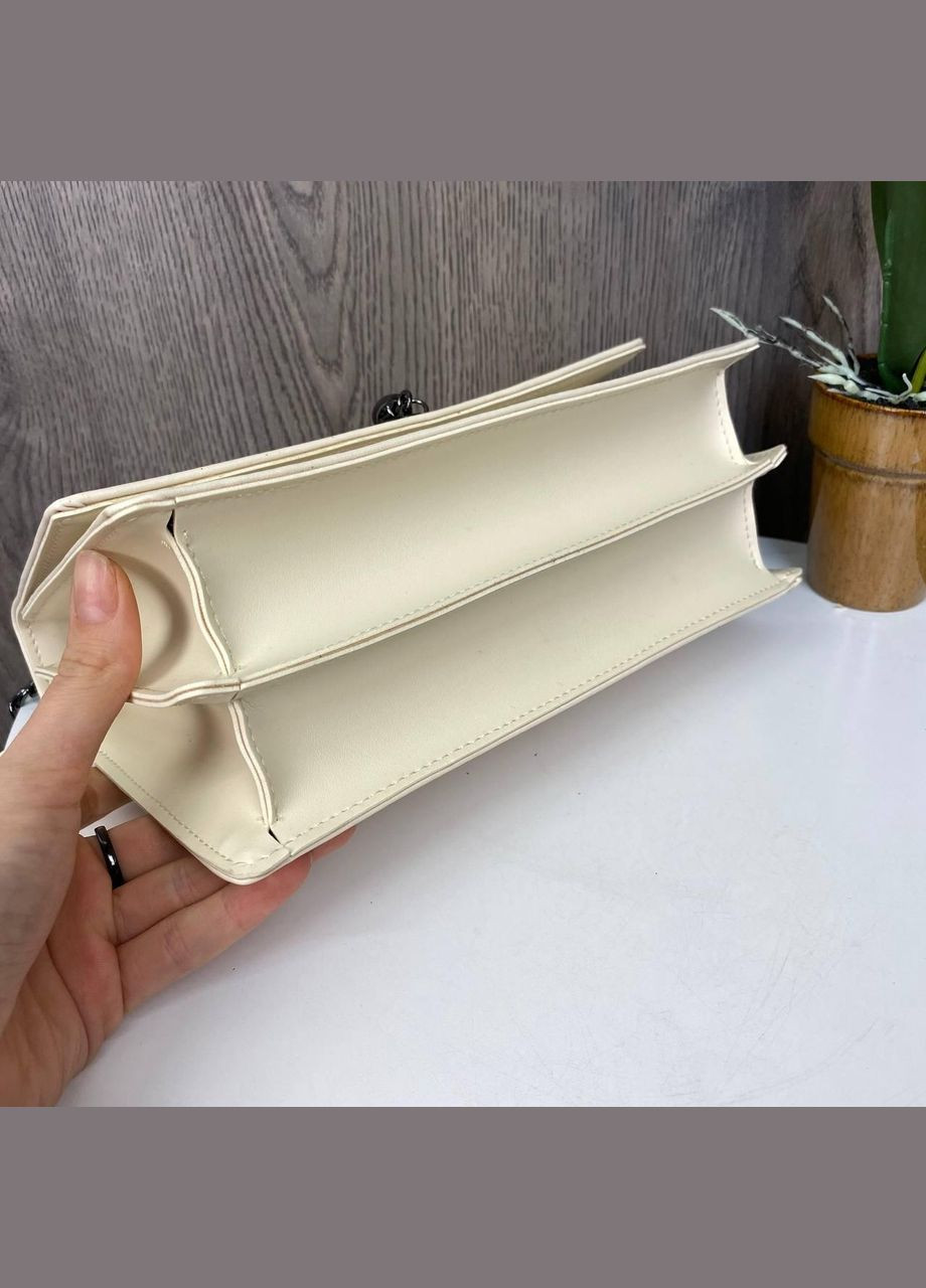 Стильная мини сумочка клатч с цепочкой, маленькая сумка с венчиком брелком черная (sku_1145) No Brand (330576800)