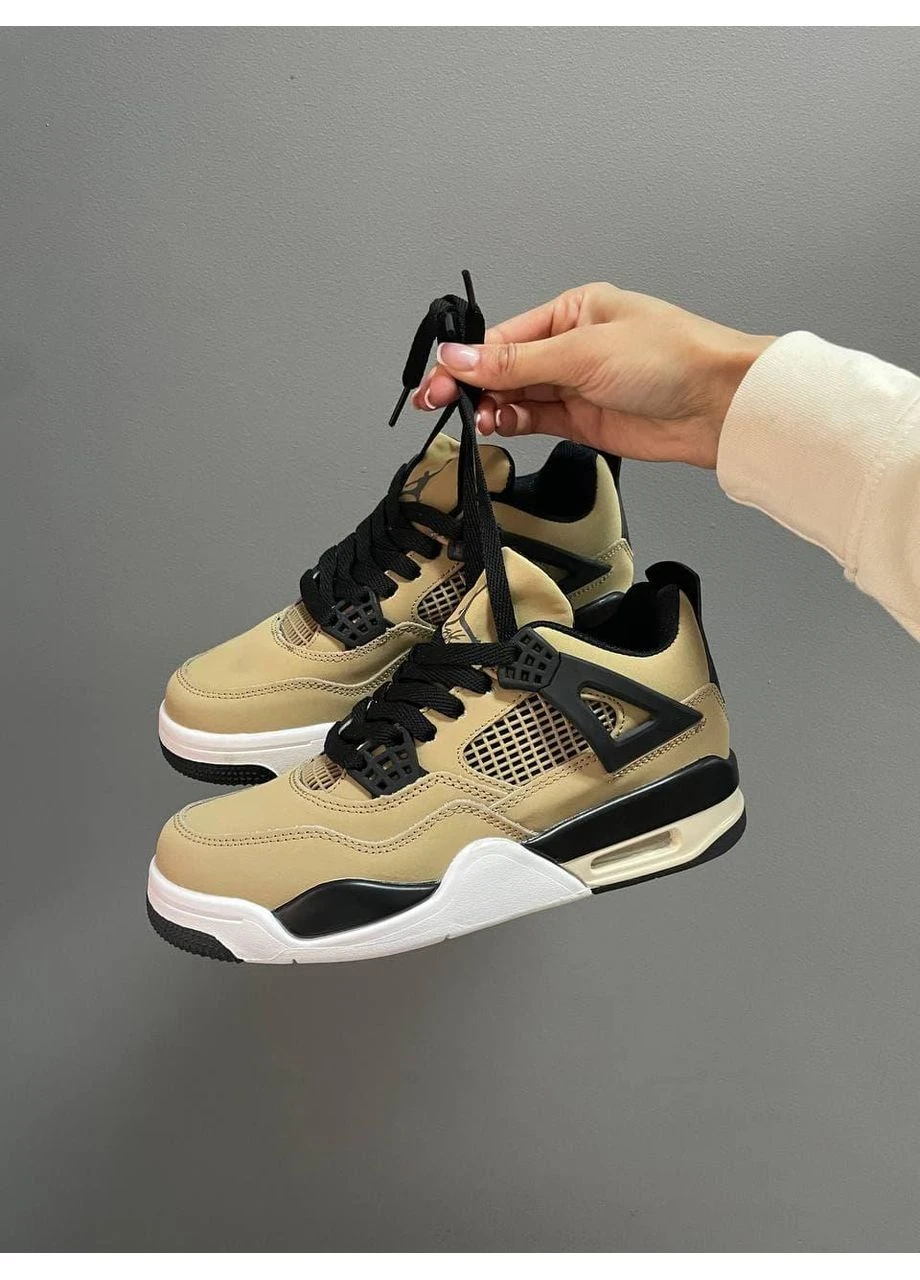 Цветные летние кроссовки nike air jordan retro 4 fossil найк аир джордан No Brand