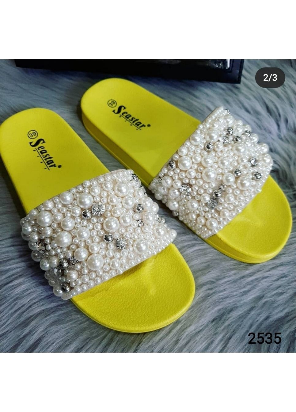 Желтые шлепанцы женские Fashion