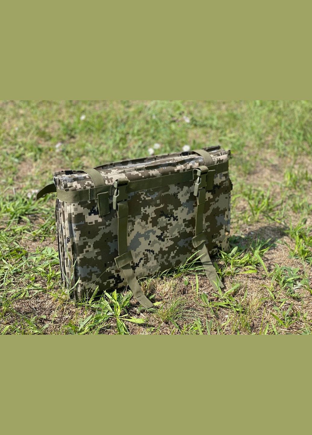 Розкладний каремат на 6 секцій(Піксель)(Олива)(Мультикам) No Brand (342375064)