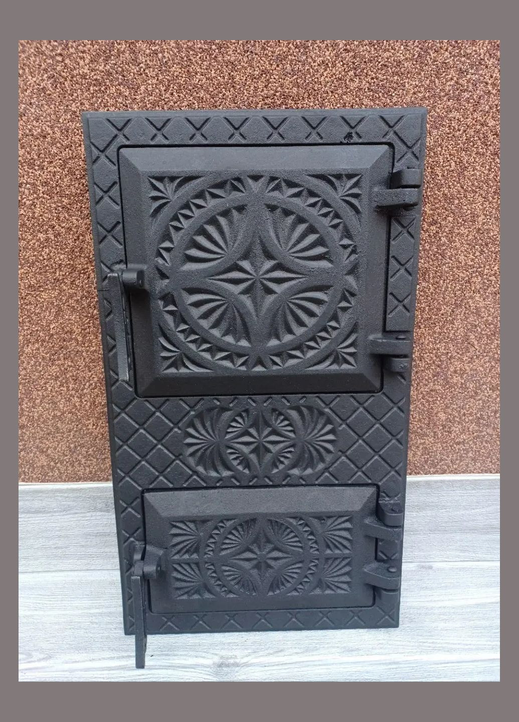 Дверцята спарені топочні/піддувальні чавунні "Вікторія" 505х290 мм. Дверцята для печі та барбекю. Булат (317592354)