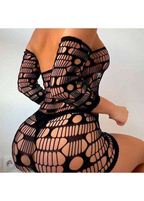 Эротическое миниплатье с нарукавниками — Эротическое белье No Brand (366891941)