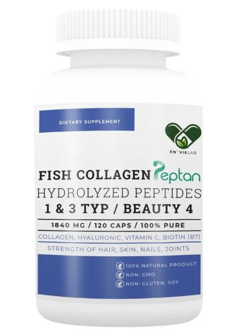 Fish Collagen Complex 4 (1&3 TYPE) 1840 mg 120 Caps En`vie Lab (302654117)