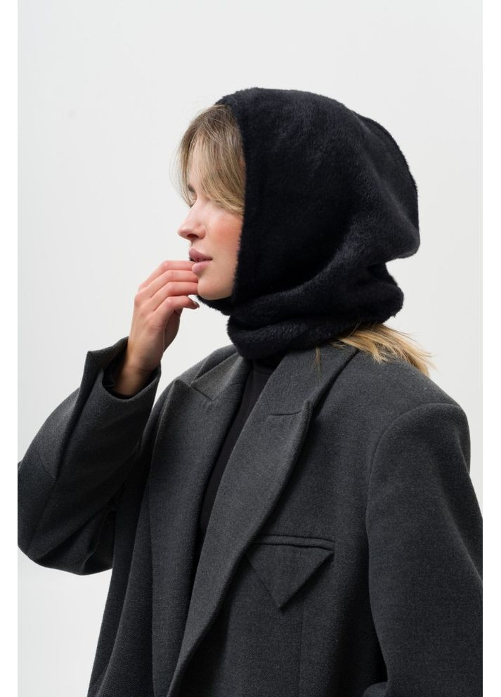 Жіночий вовняний капор Meteora Black Without (365065996)