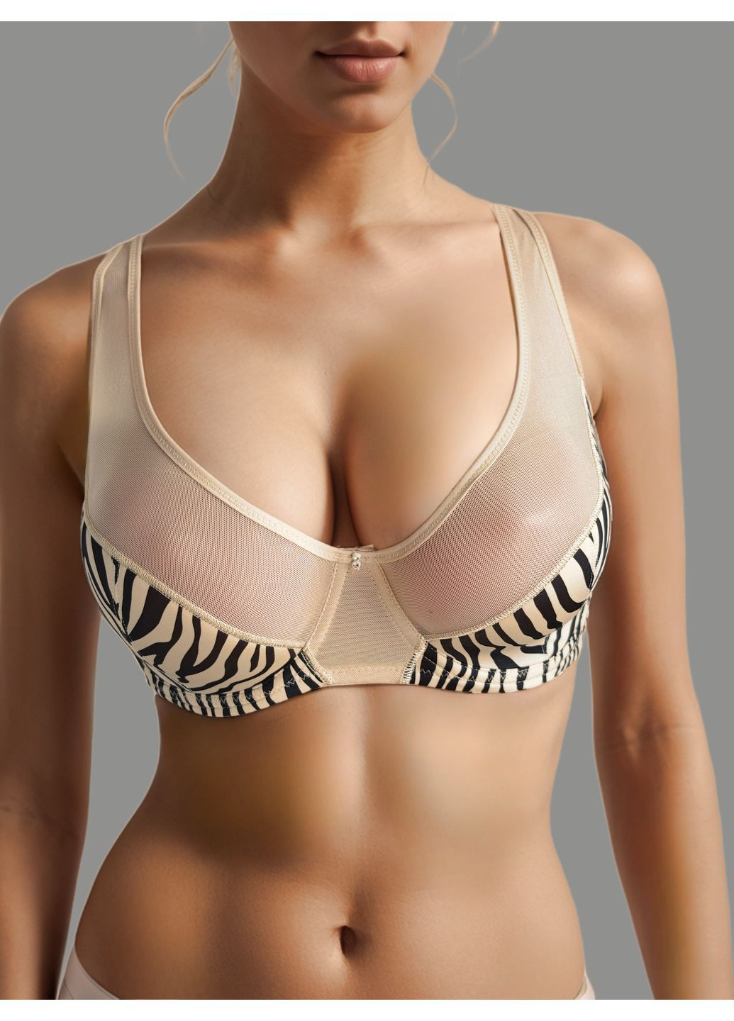 Светло-жёлтый бюстгальтер a 6562 d Acousma с косточками нейлон, эластан