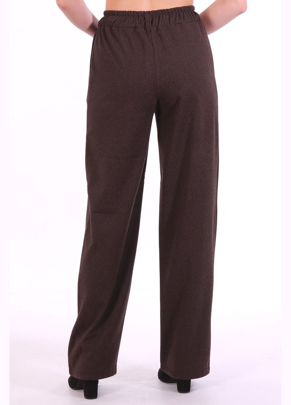 Штани теплі жіночі 271 гусяча лапка вовна коричневий Актуаль (311221056)
