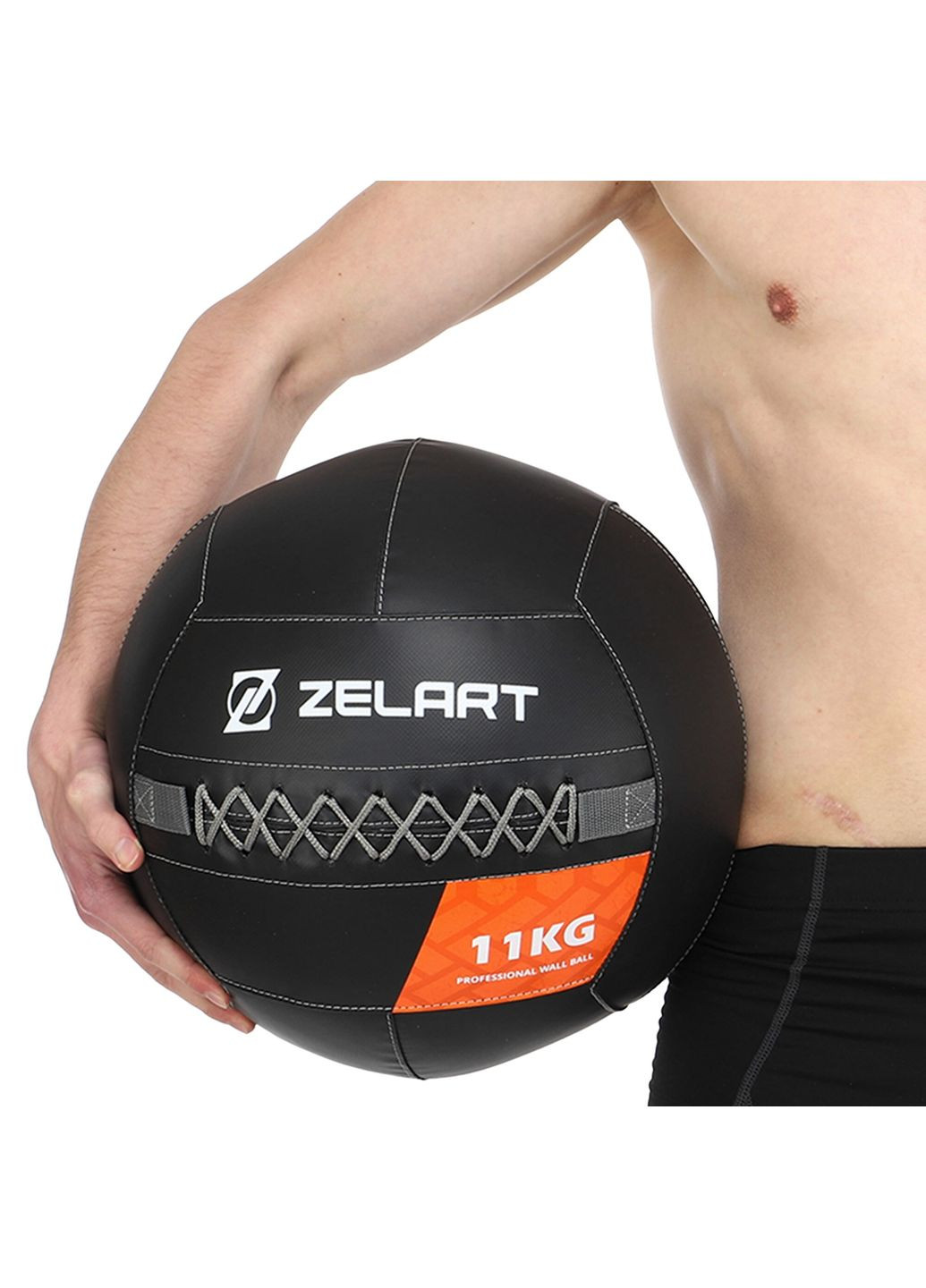 М'яч набивний медичний для кросфіту WALL BALL Чорний (вага 11 кг) TA-7822-11 Zelart (367617542)