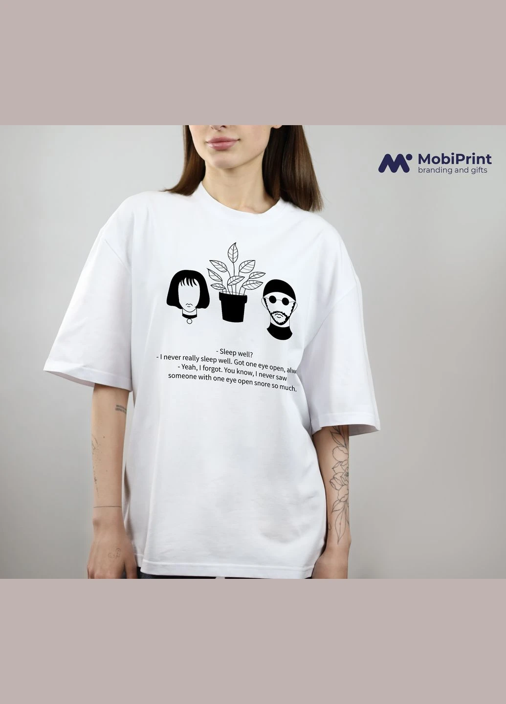 Футболка оверсайз Особи Матильди та Леона (Leon) MobiPrint (293944014)