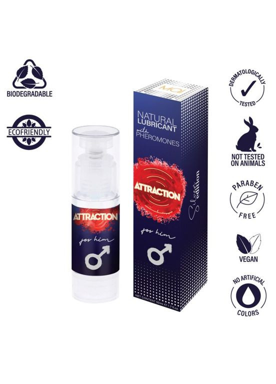 Смазка на водной основе Attraction for Him (50 мл) с феромонами для него - CherryLove MAI (330619785)