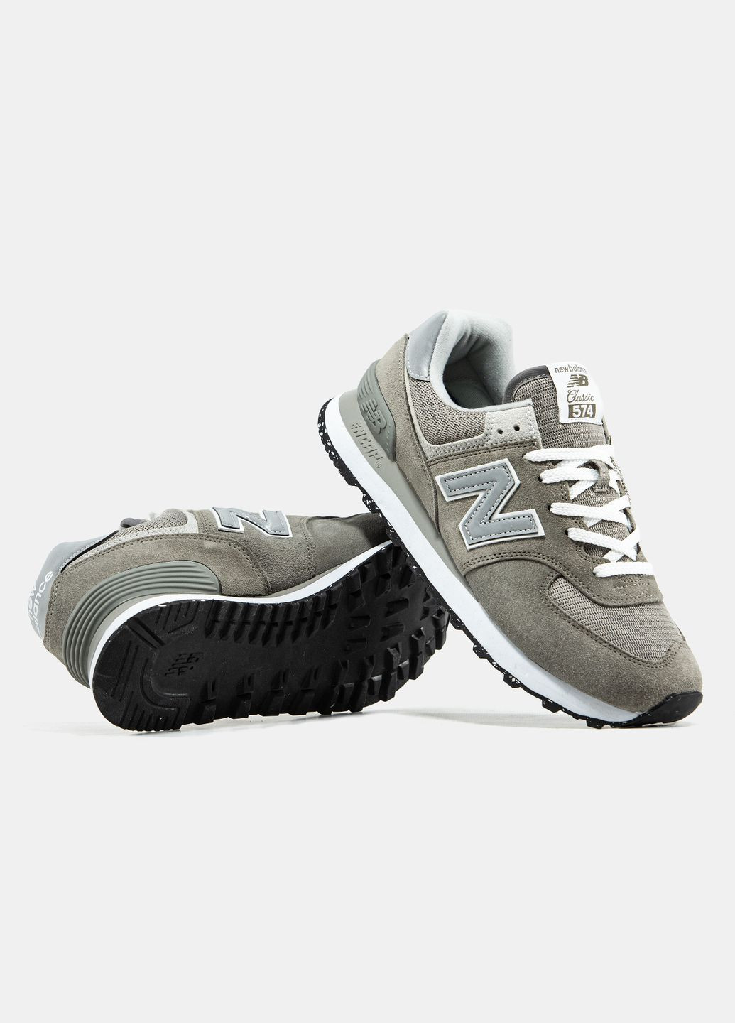 Серые демисезонные кроссовки мужские new balance 574 grey beige | нью беланс 574 серые No Brand