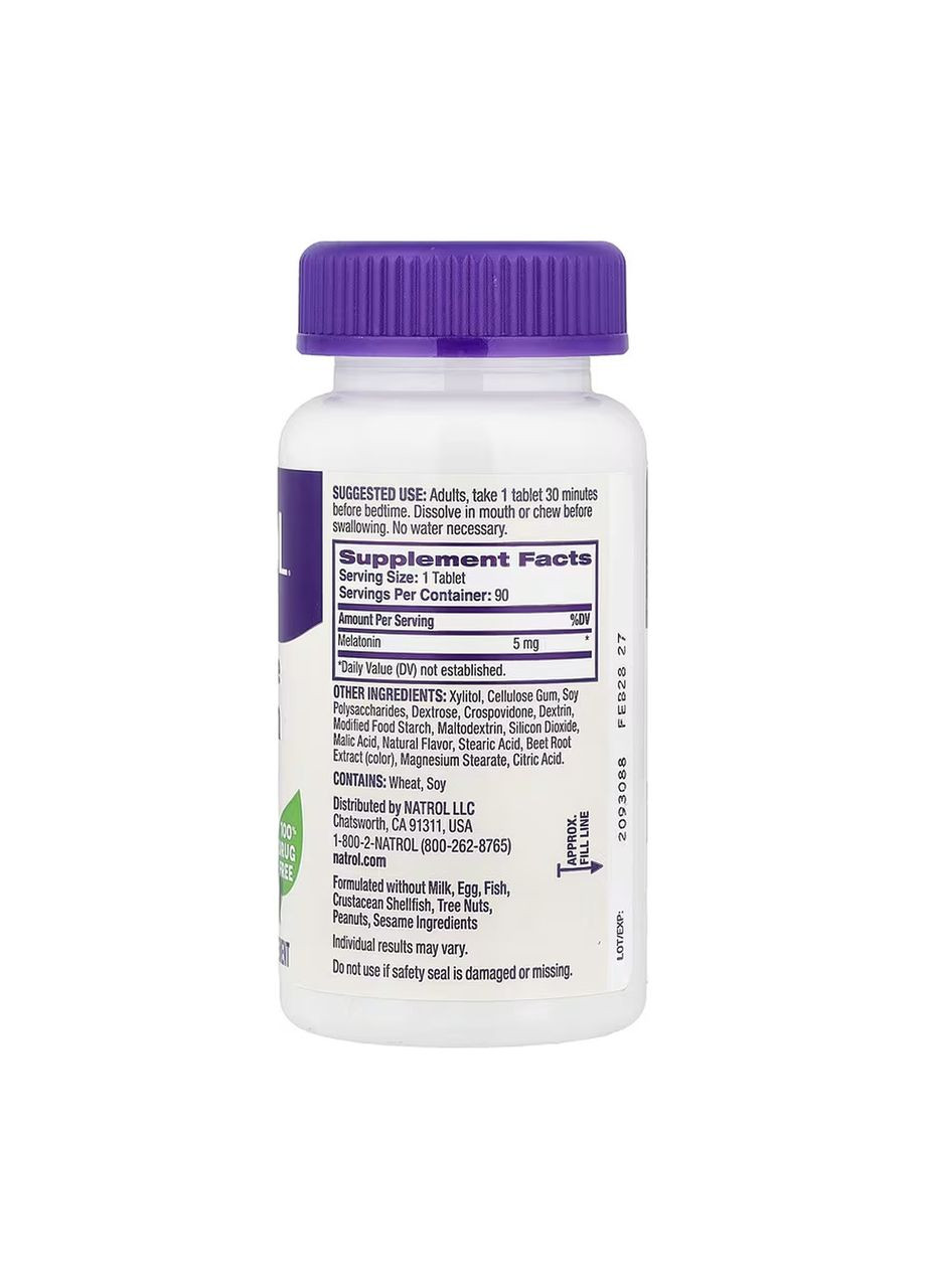 Melatonin 5mg - 90 tabs Natrol (369398504)