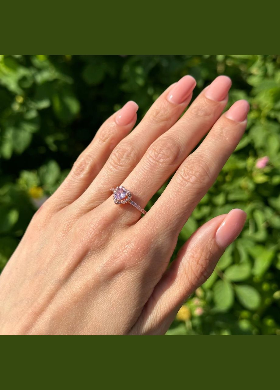 Срібна каблучка Блискуче серце (A-009686) No Brand (330768973)