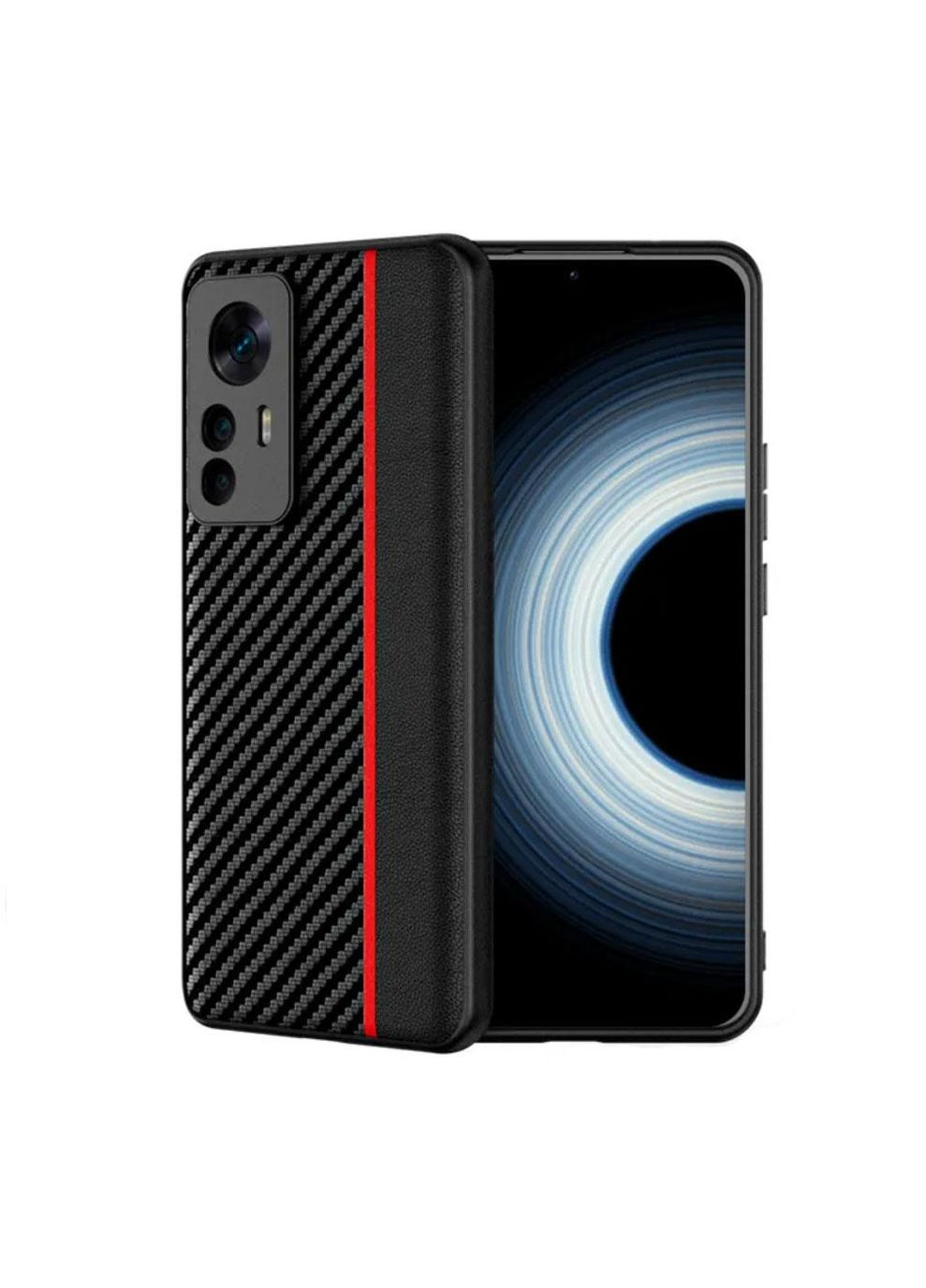 Чехол накладка CFC для Xiaomi 12 / Xiaomi 12X - Black&Red Primolux (332994202)