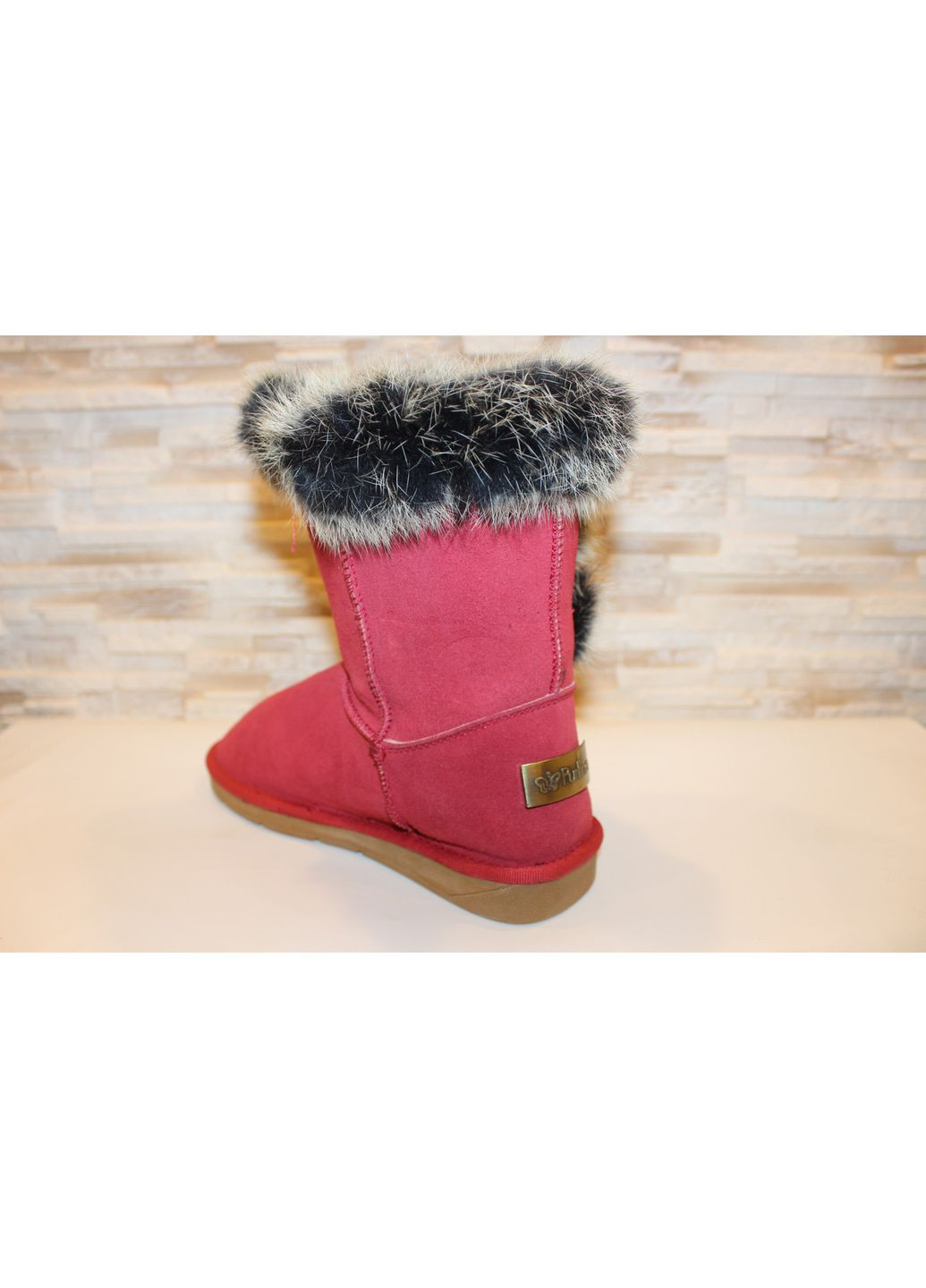 Угги женские зимние красные No Brand Уггі жіночі зимові (361668631)