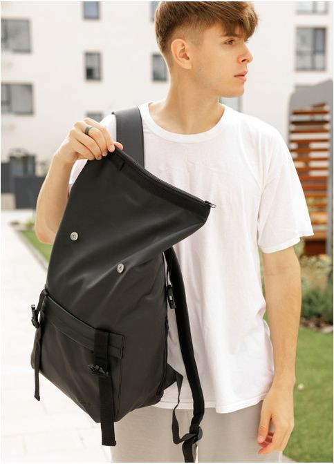 Чоловічий рюкзак роллтоп з відділенням під ноутбук Чорний (5950301641) Sambag (361244882)