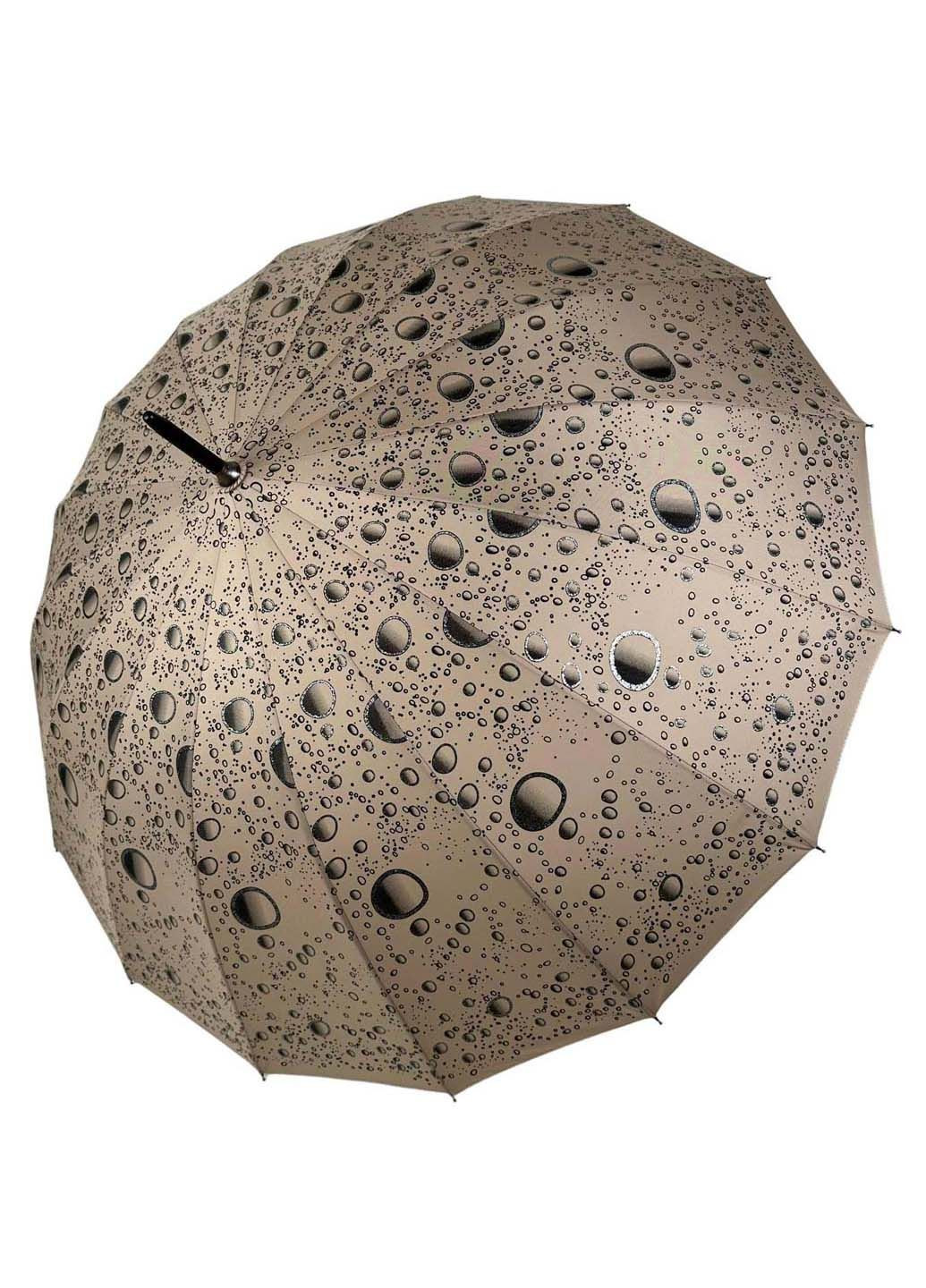 Женский зонт-трость на 16 спиц с абстрактным принтом Toprain (289977513)