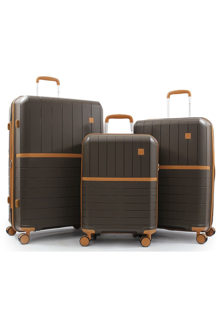 Набор чемоданов Франция (L M S-3шт) полипропилен кофе/ 49403 Snowball (324802154)