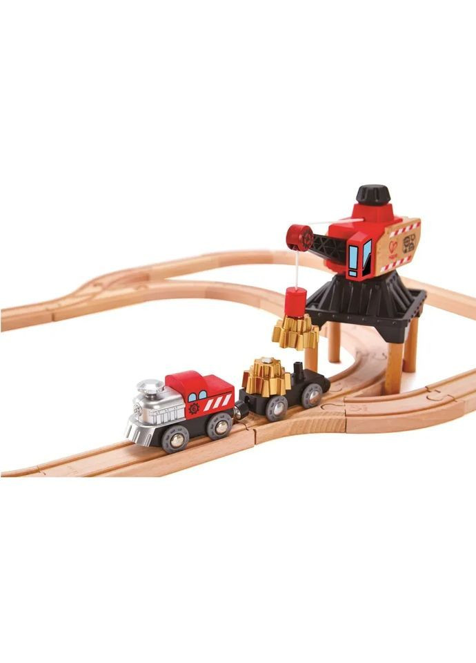 Набір для іграшкової залізниці Вантажний поїзд з шестерінками () Hape E3751 (366578422)