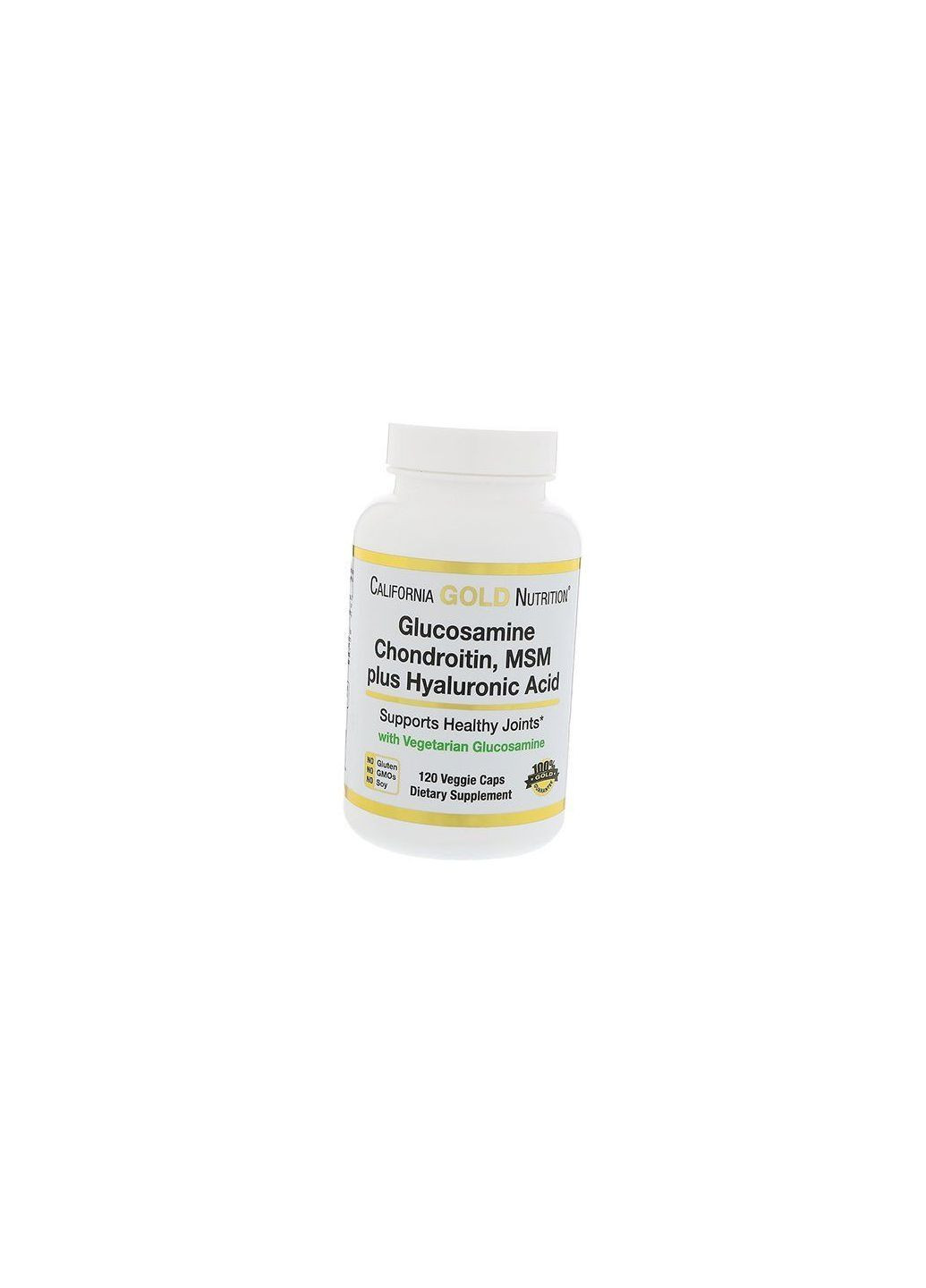 Хондропротектор для суставов и связок, Glucosamine Chondroitin MSM Plus Hyaluronic Acid, 120вегкапс (03427001) California Gold Nutrition (322725449)