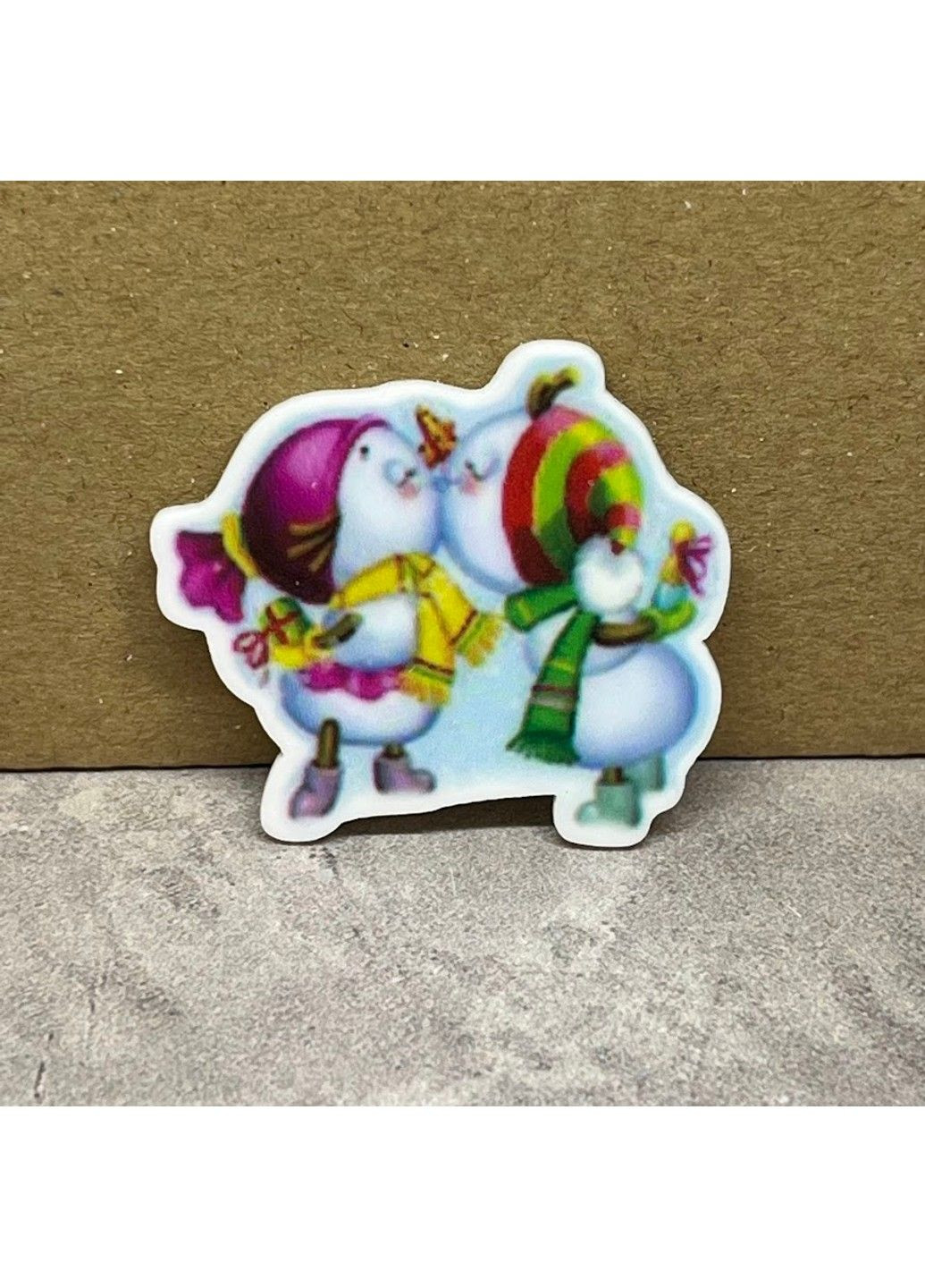 Серединка для бантов, 40*44 мм, Снеговик, арт 012757, 1 шт No Brand (339102090)