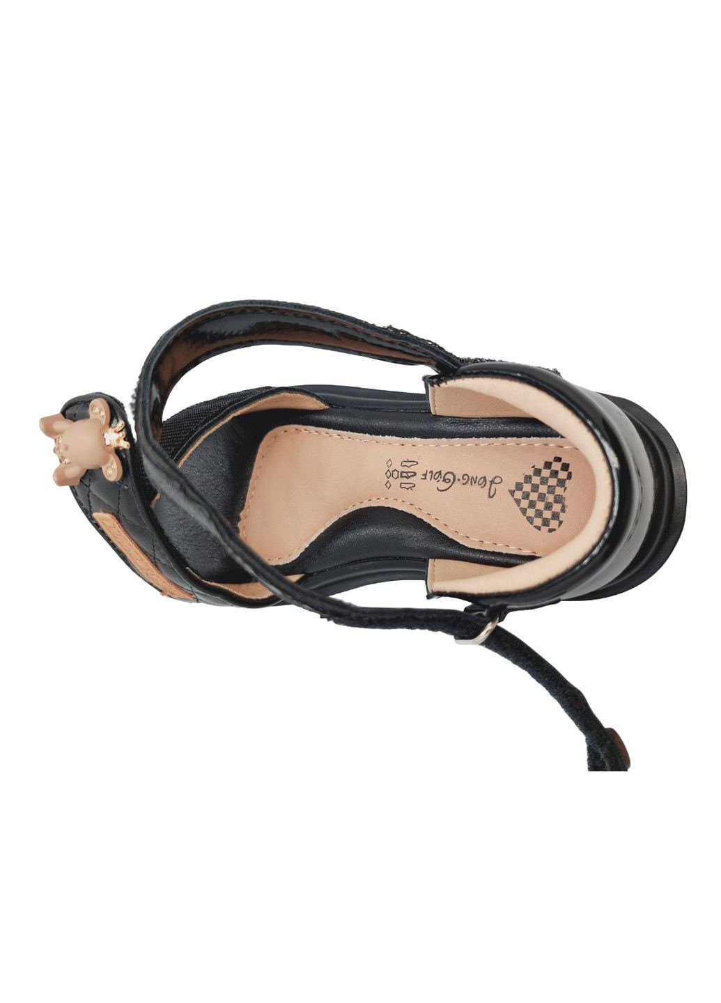 Черные повседневные босоножки Jong Golf на липучке