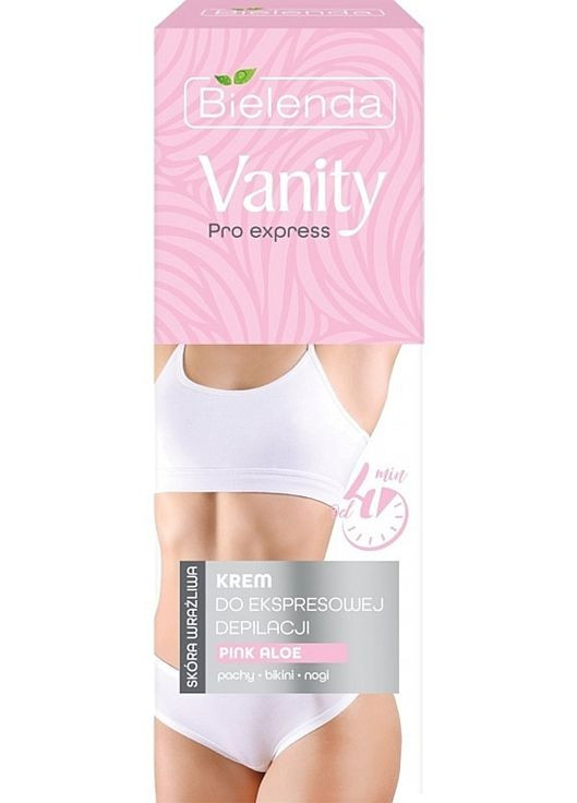 Крем для експрес-депіляції з екстрактом рожевого алое Vanity Pro Express Hair Removal Cream Pink Aloe 75ml (1192548-146587) Bielenda (365800345)