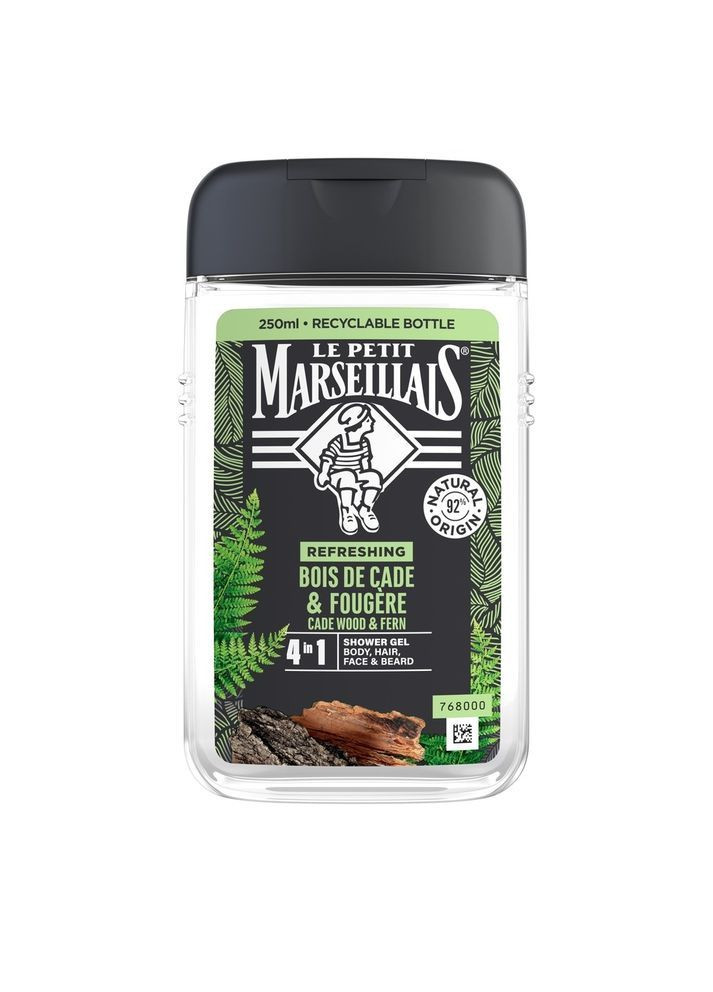 Гель-шампунь для мужчин 4в1 Можжевельник и Экстракт папоротника, 250 мл Le Petit Marseillais (370499143)