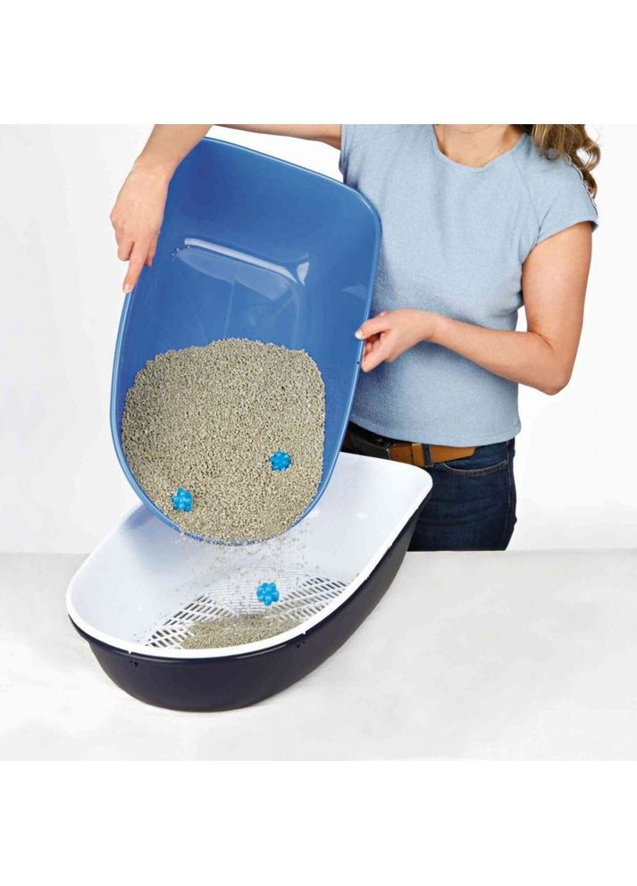 Туалет Berto для кошек, с бортами и сеткой на застежках, 39х22x59 см Trixie (362702933)