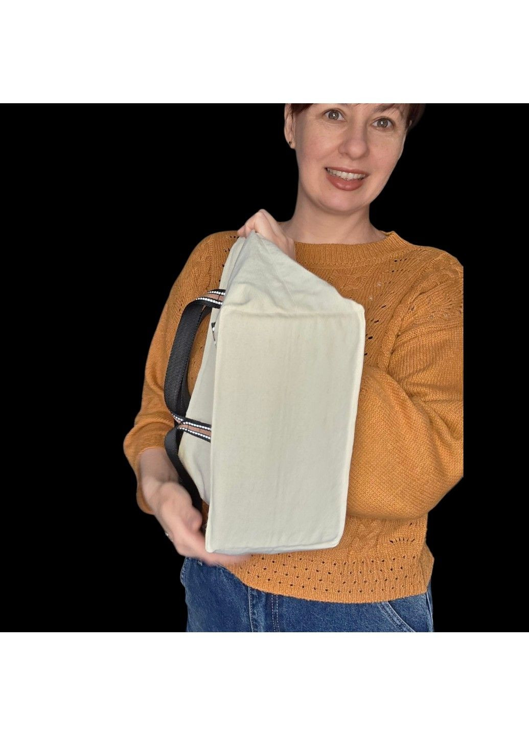 Хлопковая сумка Svitashka с леопардовыми карманами и светоотражающими ручками No Brand (334015979)