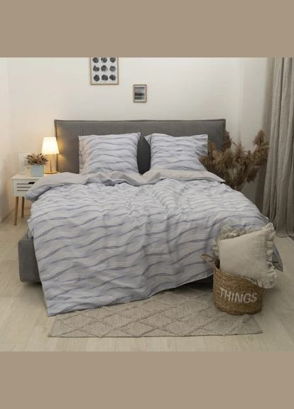 Комплект постільної білизни євро ранфорс 24268 100% бавовна Viluta (334303210)