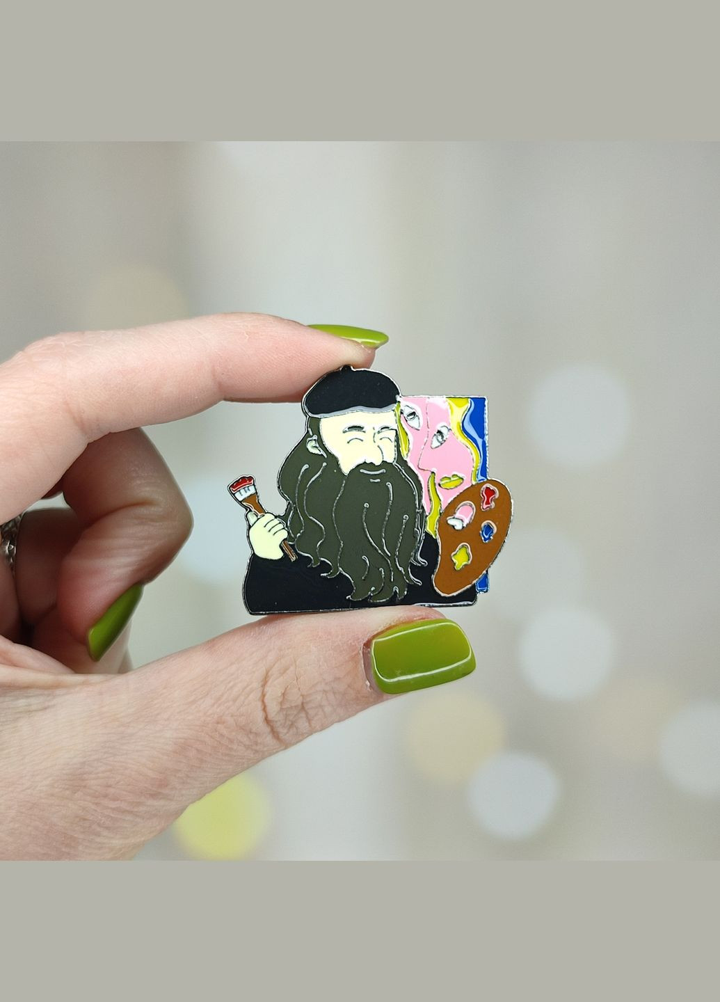 Металевий значок, пін "Леонардо да Вінчі" SureGeek (315149864)