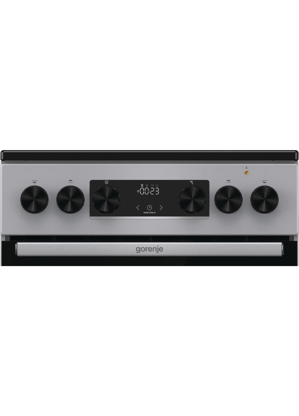 Электрическая плита gec5c41sg электрическая стеклокерамическая, 70л, 50x60см, дисплей, программатор, Gorenje