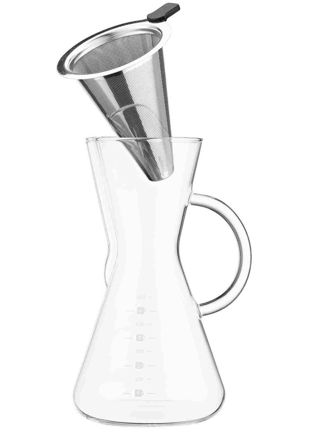 Кемекс для заваривания кофе с фильтром Black Mars, 600 мл, боросиликатное стекло, AR0706CM Ardesto (360421735)