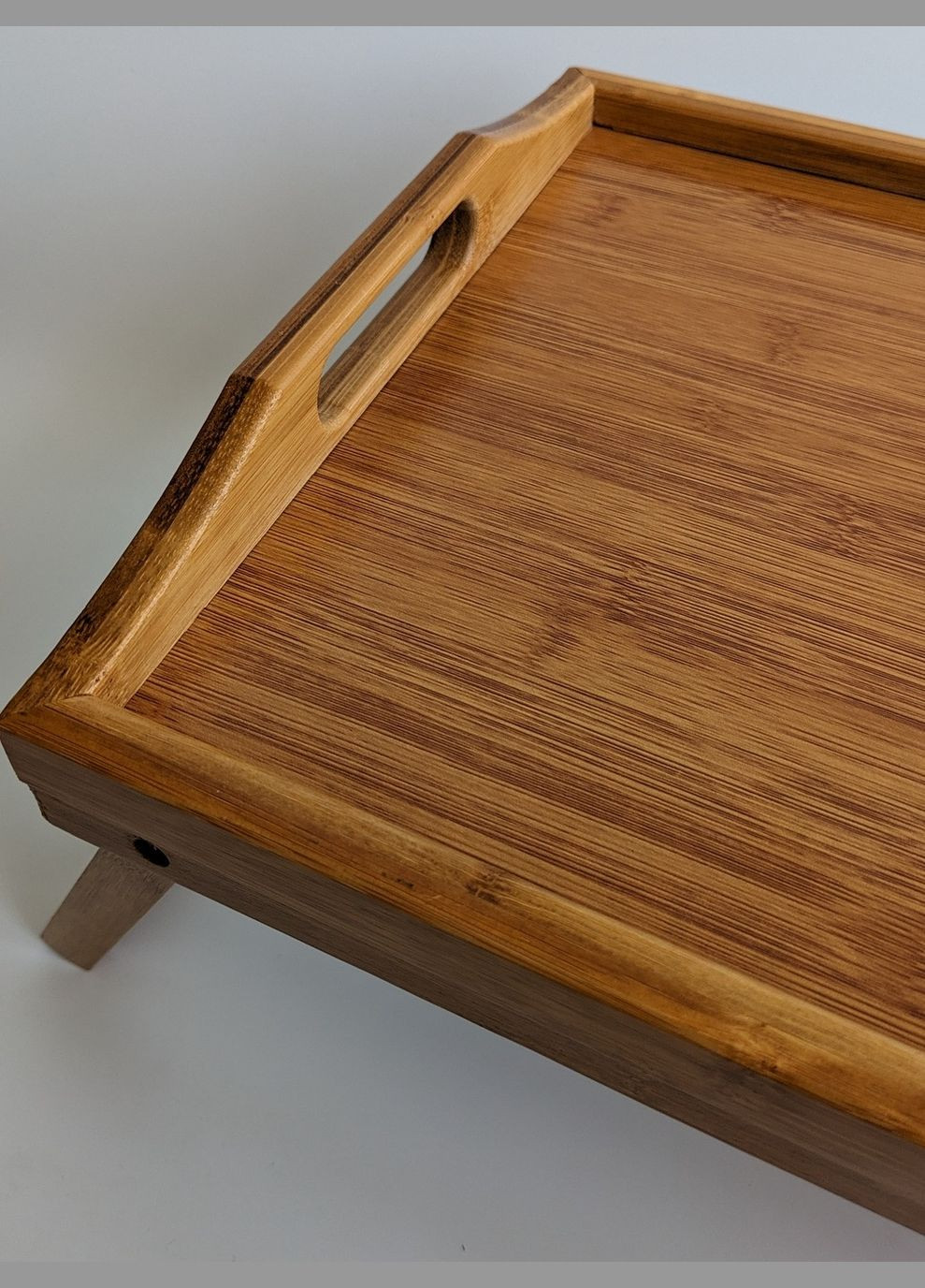 Столик-таця бамбуковий розкладний з ніжками No Brand (347332530)