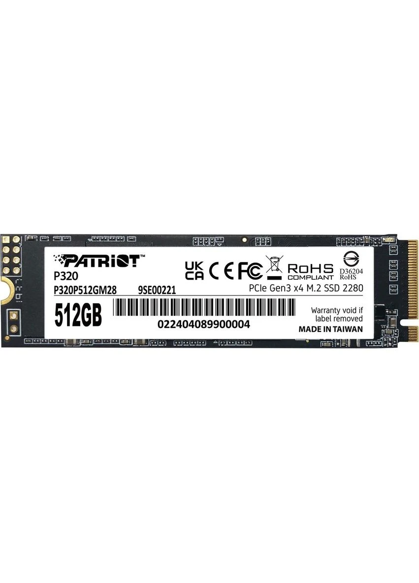 Накопичувач SSD 512GB P320 M.2 2280 PCIe 3.0 x4 NVMe 3D NAND (P320P512GM28) Patriot (363833265)