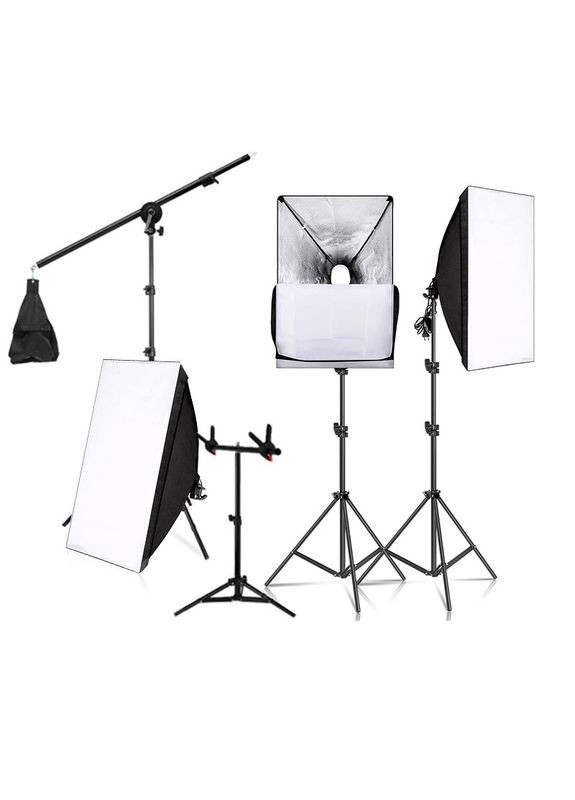Набор постоянного студийного света с 3 осветителями и 3 штативами для фото- и видеосъемки A006 Black Tianrui (355795972)