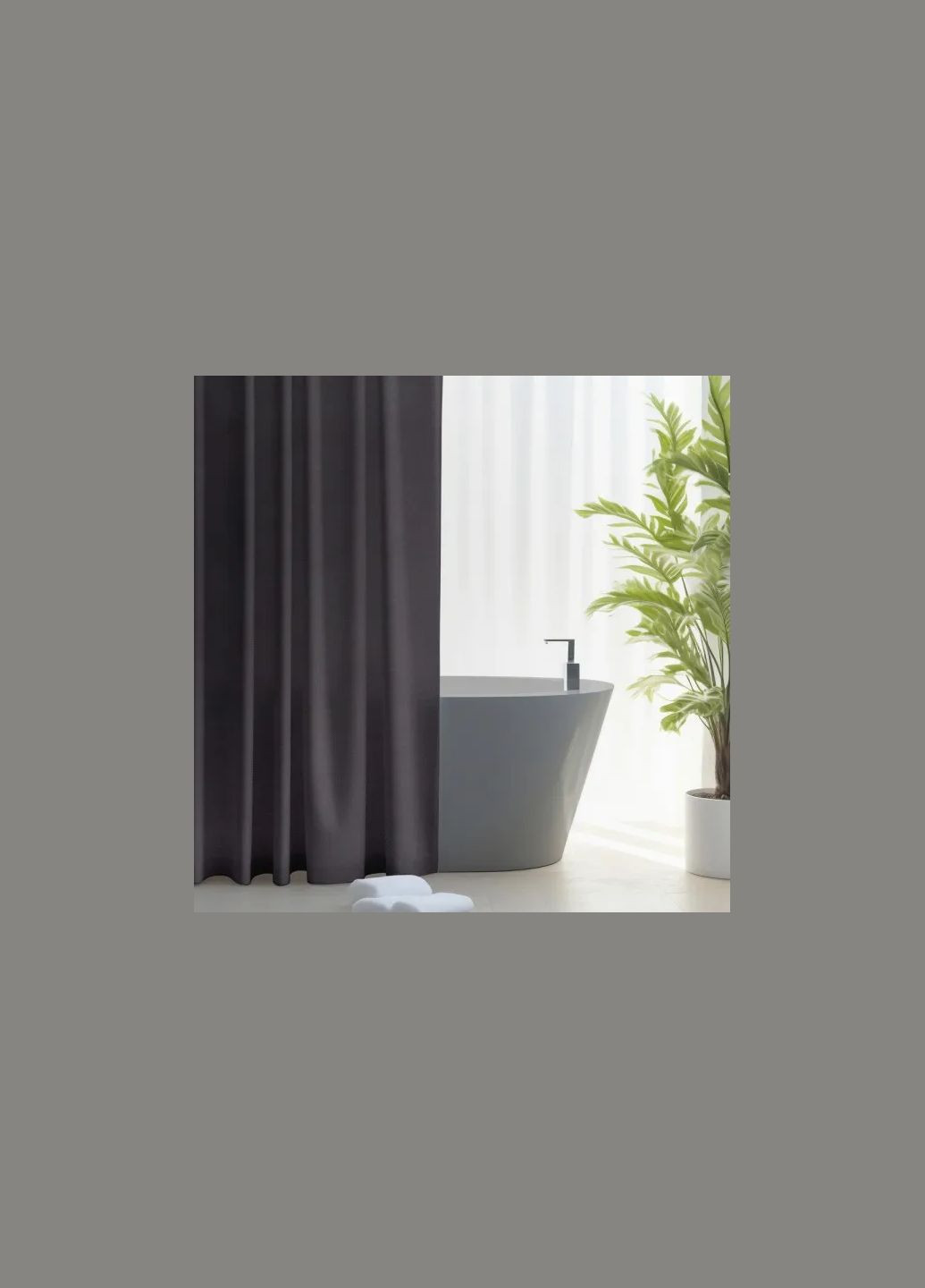 Шторка для ванної Trento Grey, 240х200, сірий(65381) Trento Design Studio (317184460)