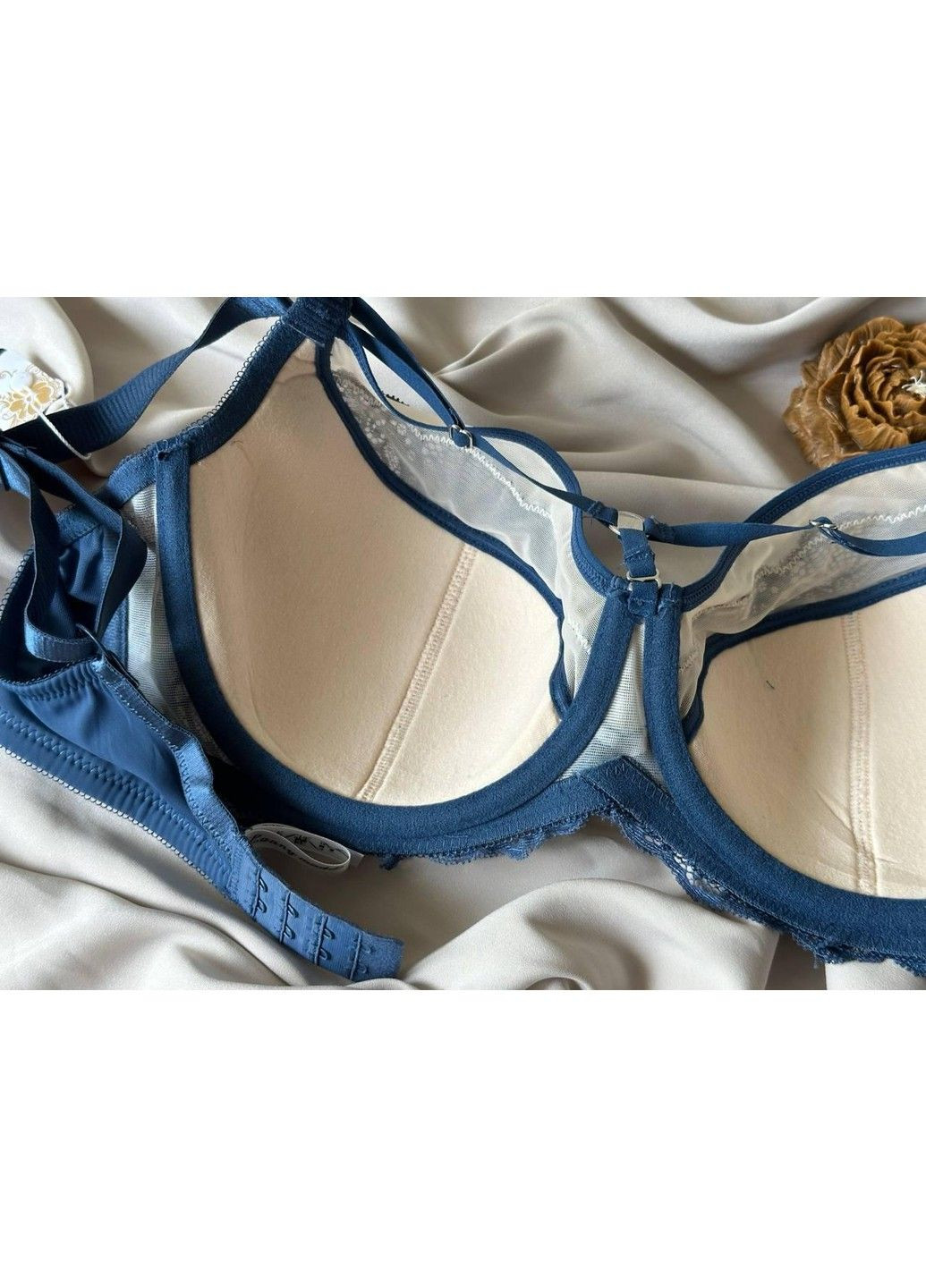 Синий бюстгальтер с портупеей 11841 синий Lanny Mode