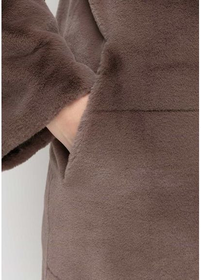 Пальто з Екохутром і Шалевим Коміром 1101M-C Т. беж/ горне ехо SAM Samange (367582221)