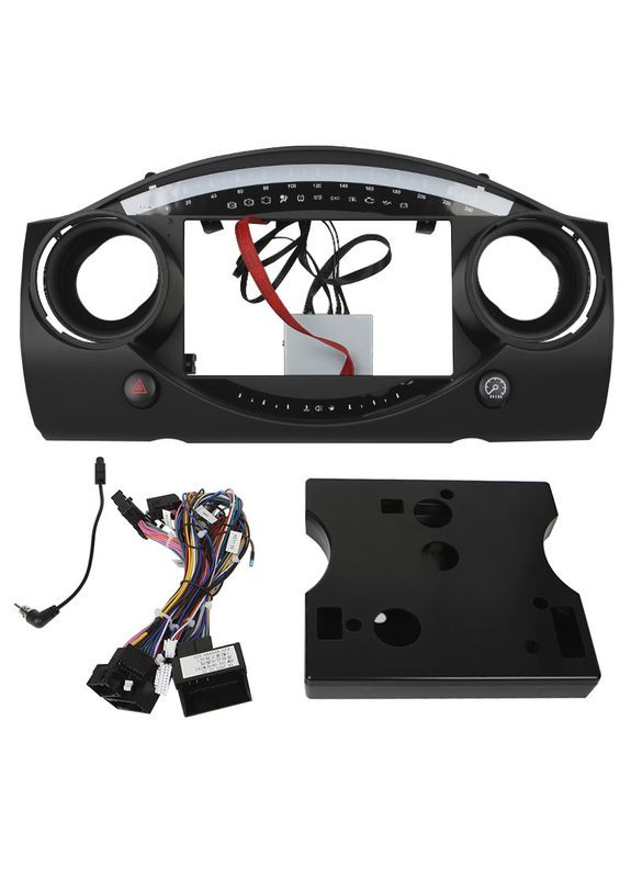 Штатний комплект перехідна рамка 9" BMW Mini Hatch R50 2000-2006 + адаптер живлення Міні Хетч 2 шт. Lesko (349731621)