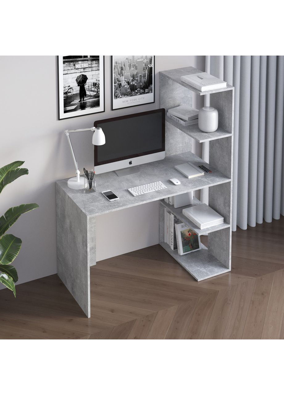 Cтол компьютерный, письменный с полками справа 1200x1480x600 (hm-17-bt) VAYS (363134935)