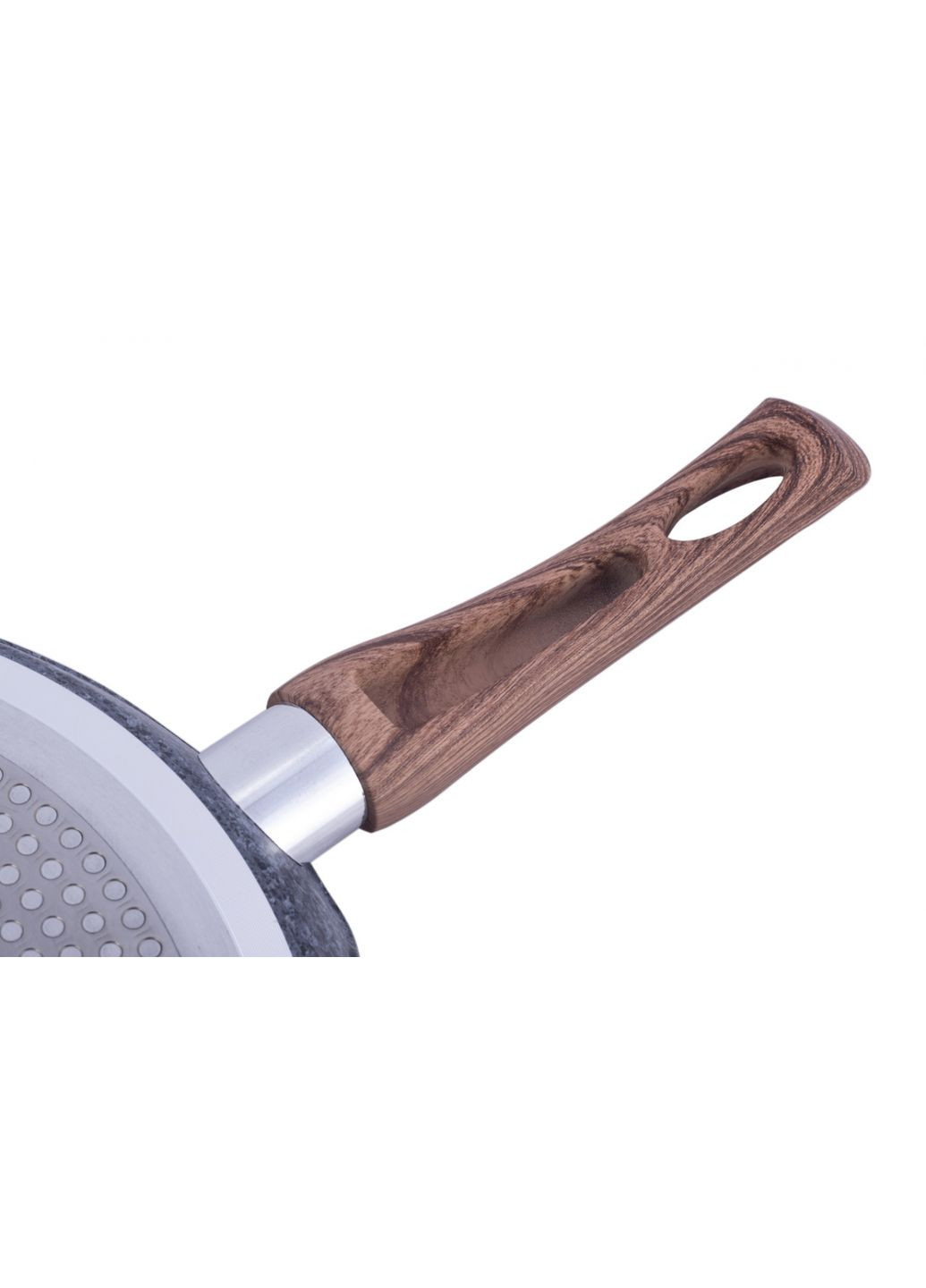 Сковорода млинцева 28см з антипригарним покриттям Grey marble алюміній для індукції та газу 4172 Kamille (344450617)